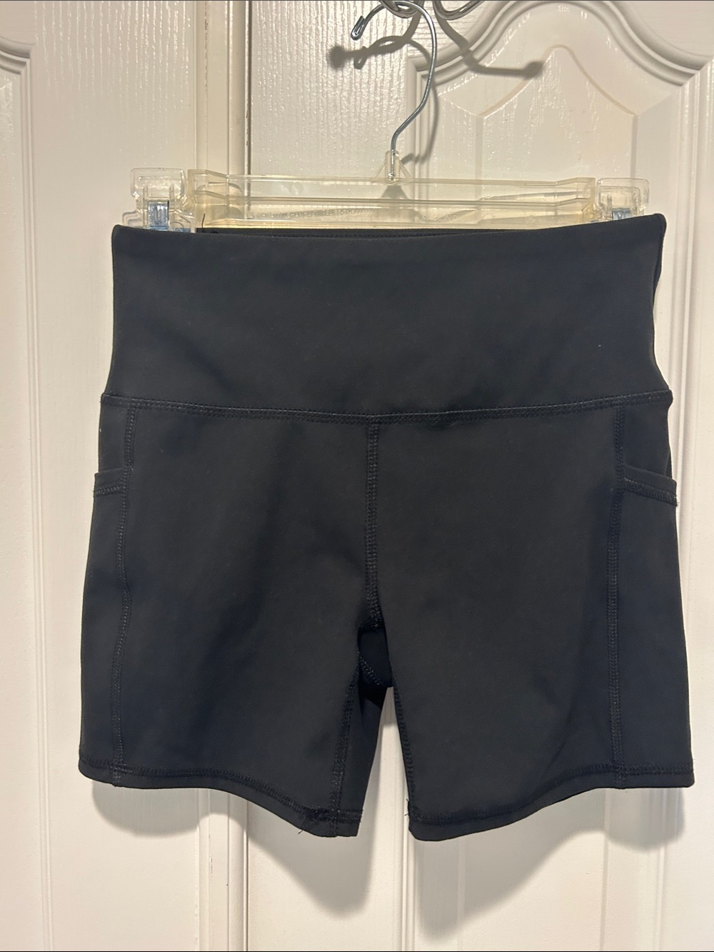 RBX Black High-Waist Bike Shorts with Side Pockets